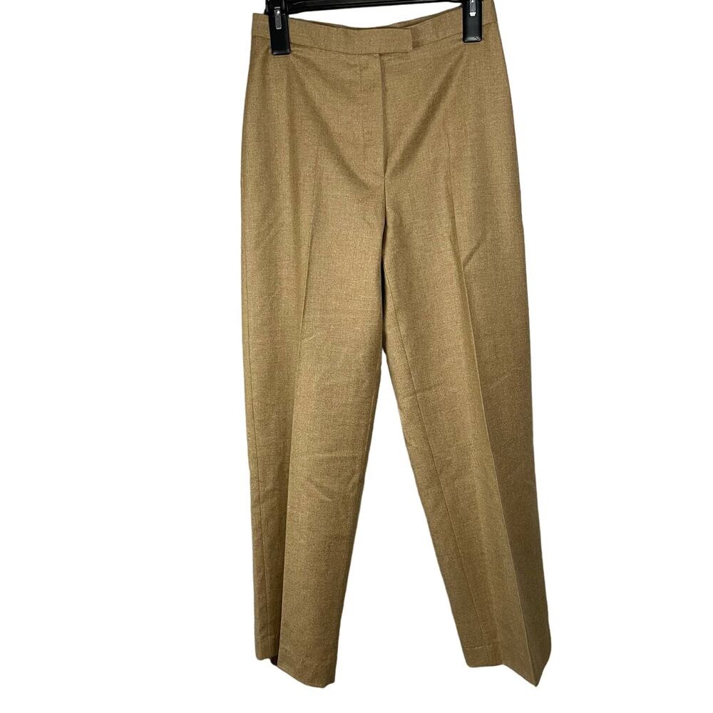 Zanella x Loro Piana Tan Trousers 6 Womens Cashmere Blend Straight Leg Career